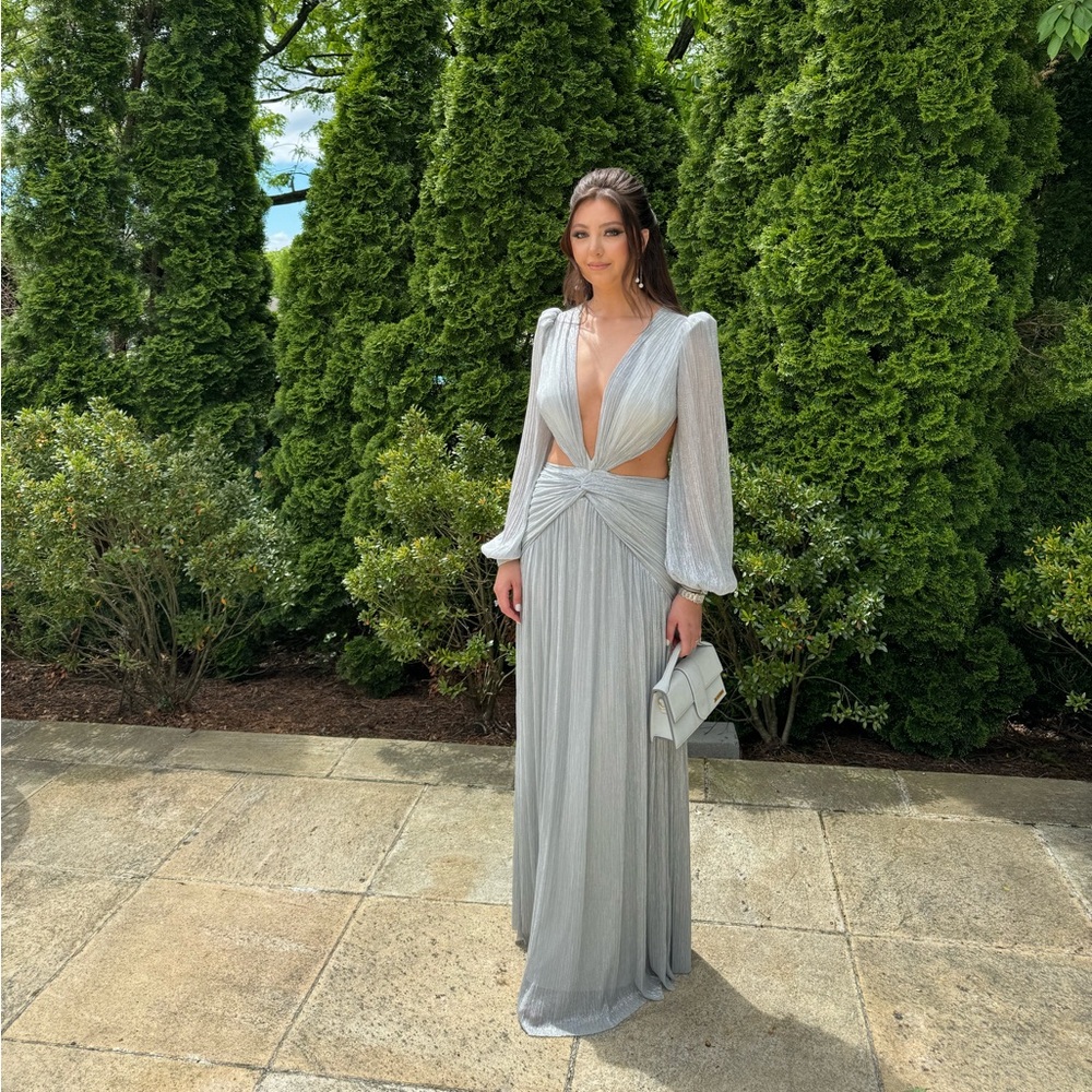 PatBO 
Metallic CutOut Maxi Dress Size 4